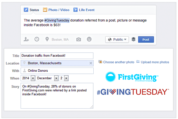 Giving Tuesday Facebook donations 