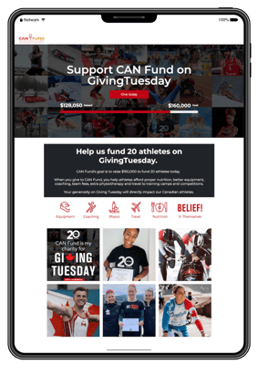 giving tuesday campaign page