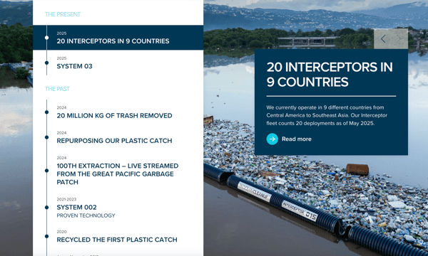 nonprofit impact report sample from ocean clean up