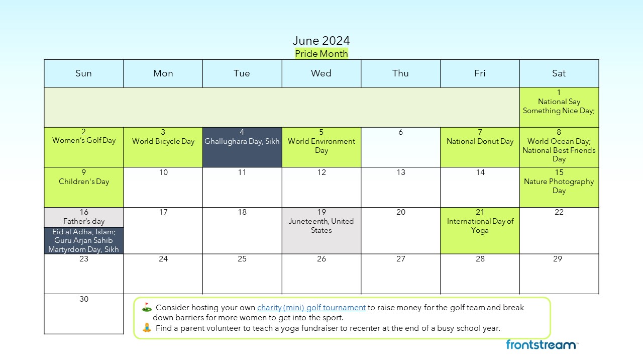 June Cause Calendar Preview