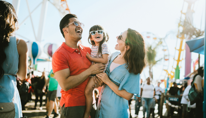 family at carnival