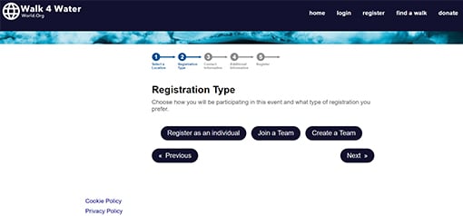 walk-for-water-registration-screen